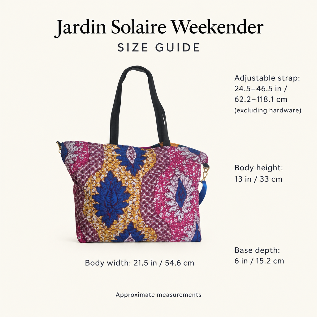 The Weekender – Quilted 'Jardin Solaire' Oversized Travel Bag