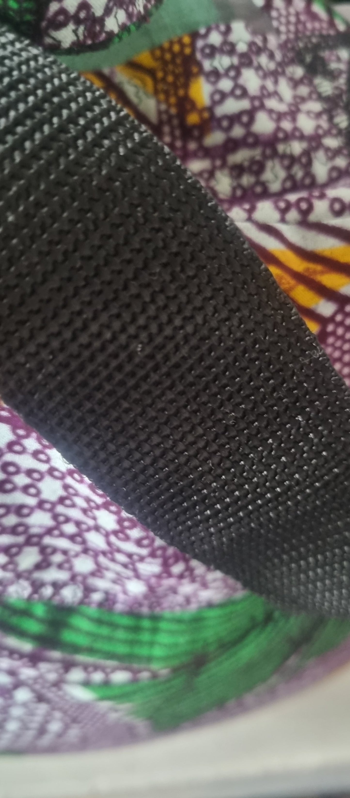African Wax Print Reusable Market Bag — Fans and Dots