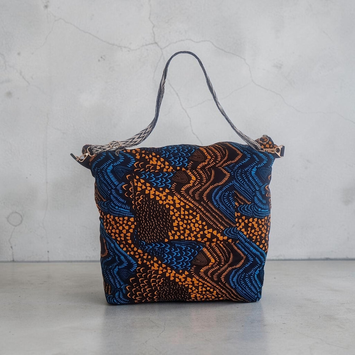 The Traveller – Quilted 'Wavy Shells' Oversized Travel Bag