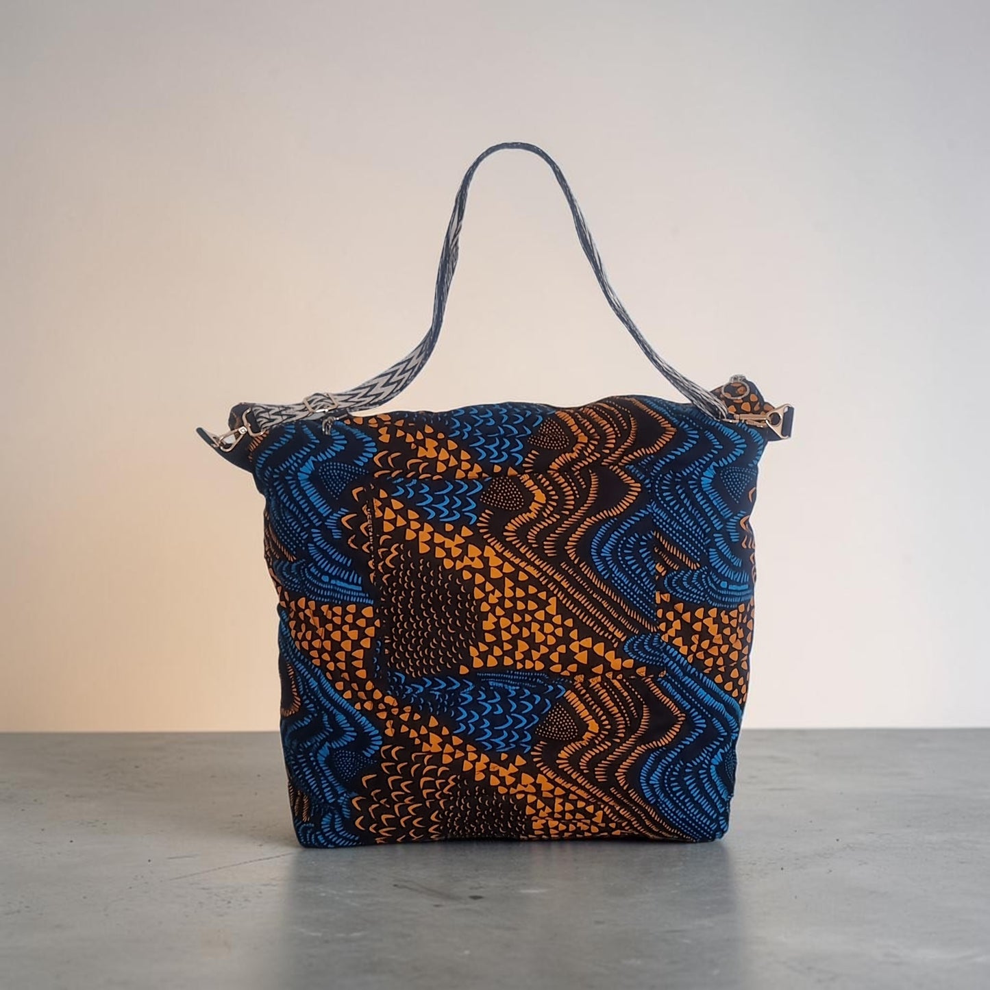 The Traveller – Quilted 'Wavy Shells' Oversized Travel Bag
