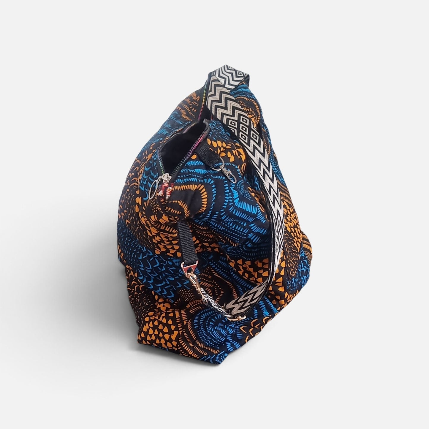The Traveller – Quilted 'Wavy Shells' Oversized Travel Bag