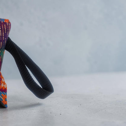 Geometric 'Kawandi' Print — Quilted Zipped Pouch with Wrist Strap & Accessories