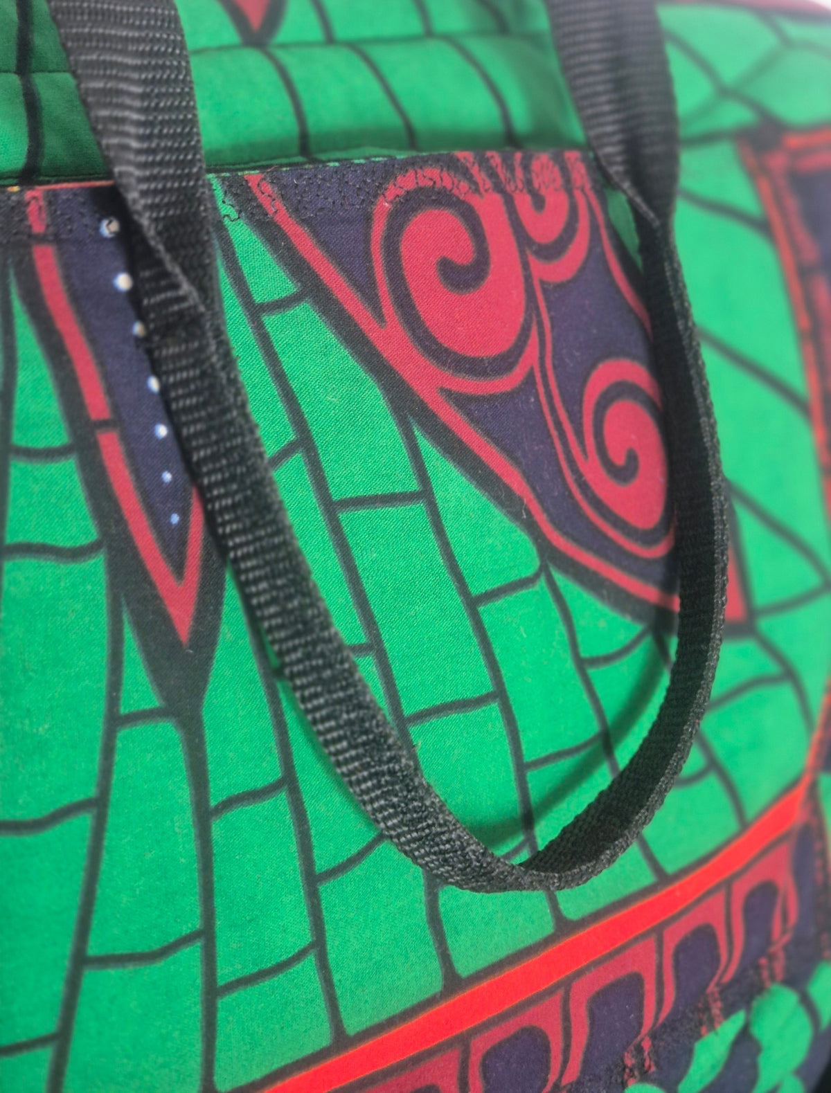 The Traveller – Quilted 'Hibiscus & Sunflower' - Oversized 4-in-1 Convertible Travel Bag