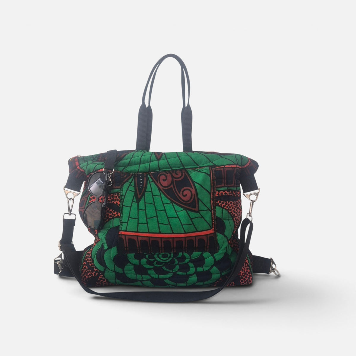 The Weekender – Quilted 'Jardin Solaire' Oversized Convertible Travel Bag