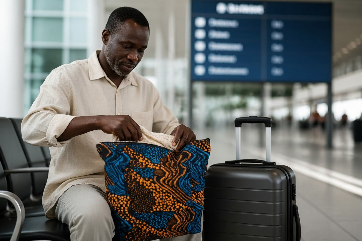 The Traveller – Quilted 'Wavy Shells' Oversized Travel Bag
