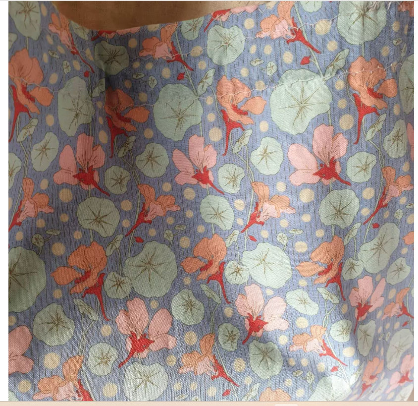 Extra Large Reusable Drawstring Bag — Nasturtium Print