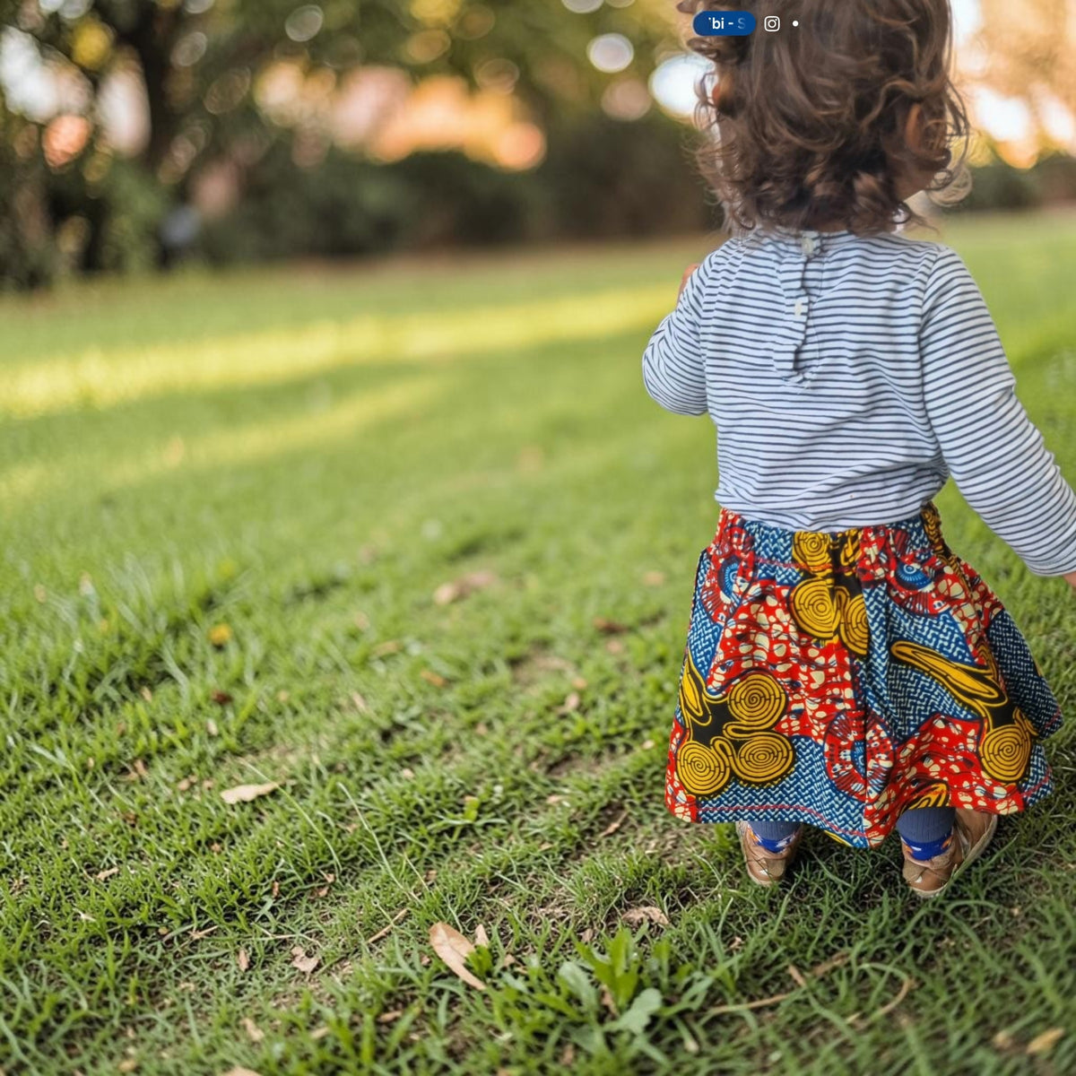 African Wax Print Cotton Skirts — Elasticated Waist, Ages 5+