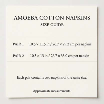 'Amoeba' African Wax Print - Set of 2 Cotton Napkins