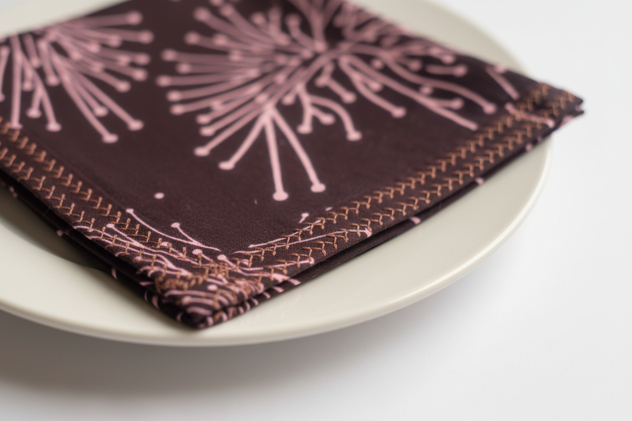 'Amoeba' African Wax Print - Set of 2 Cotton Napkins