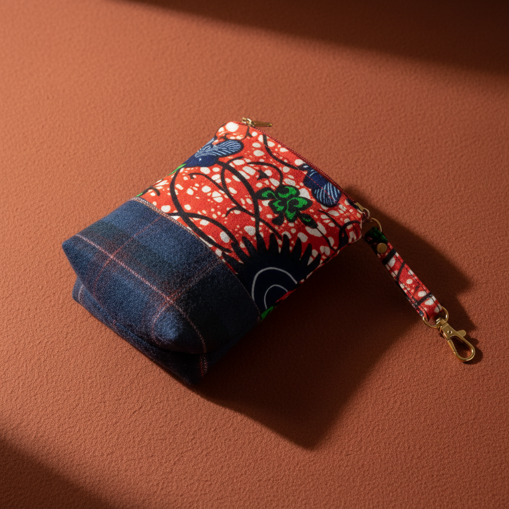 Botanic Wool Pouch Terracotta
