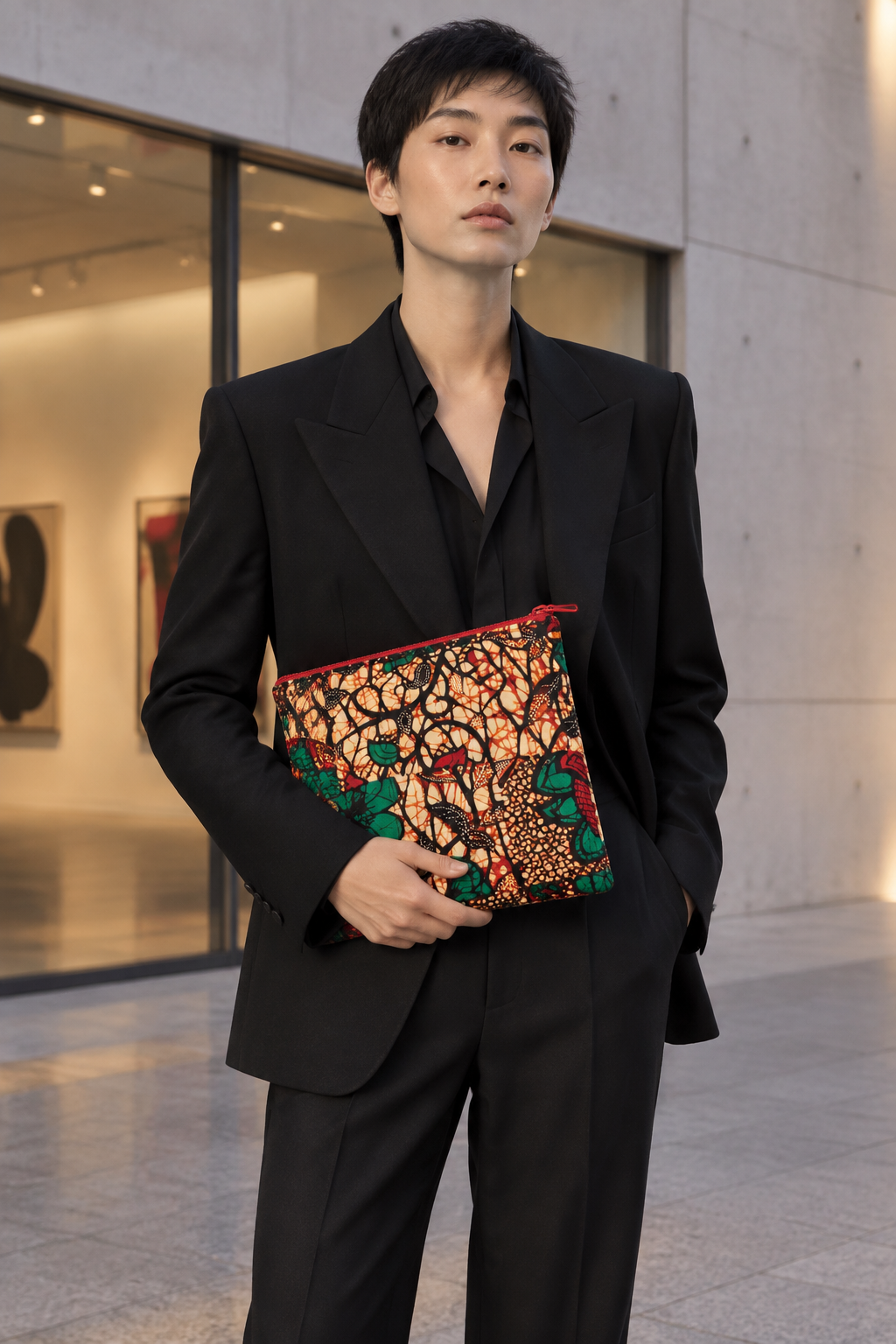 Botanical evening pouch editorial