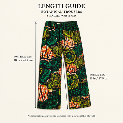 'Botanical' African Print Trousers for Children