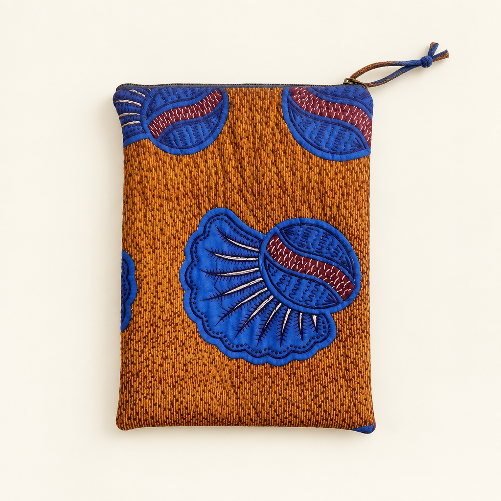 Enhanced bronze, blue and wine quilted case