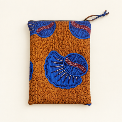 Enhanced bronze, blue and wine quilted case