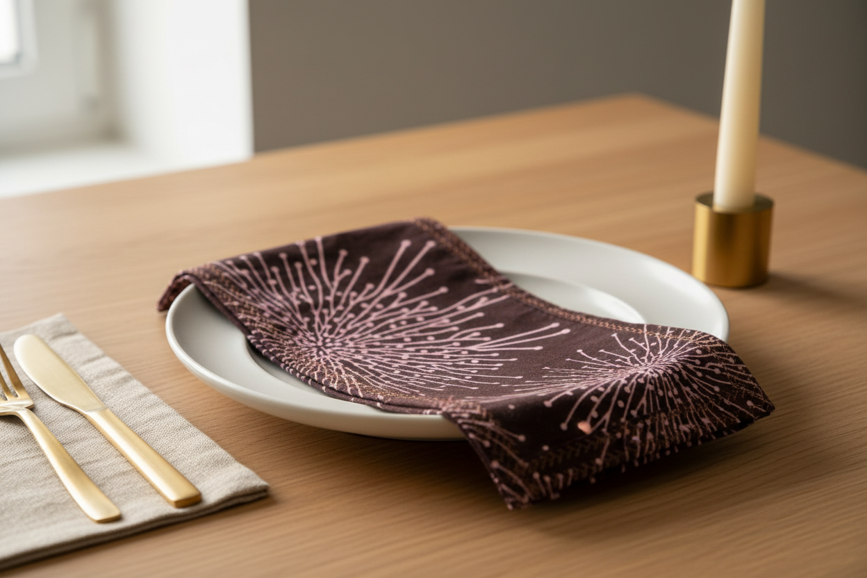 'Amoeba' African Wax Print - Set of 2 Cotton Napkins