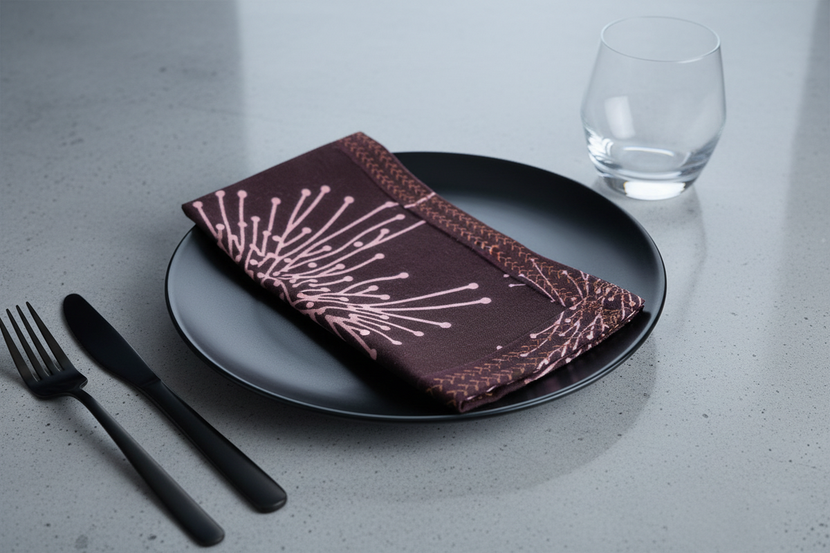 'Amoeba' African Wax Print - Set of 2 Cotton Napkins