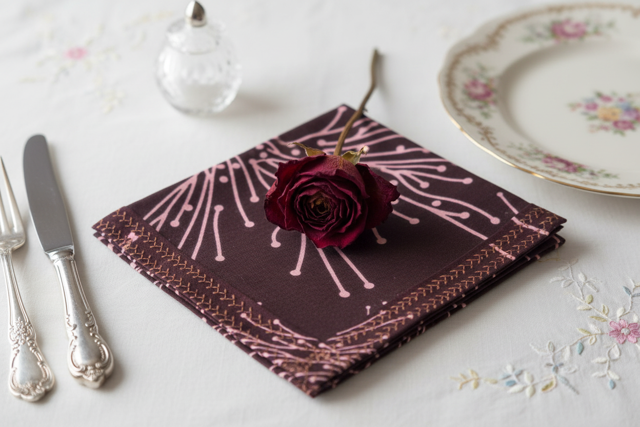 'Amoeba' African Wax Print - Set of 2 Cotton Napkins
