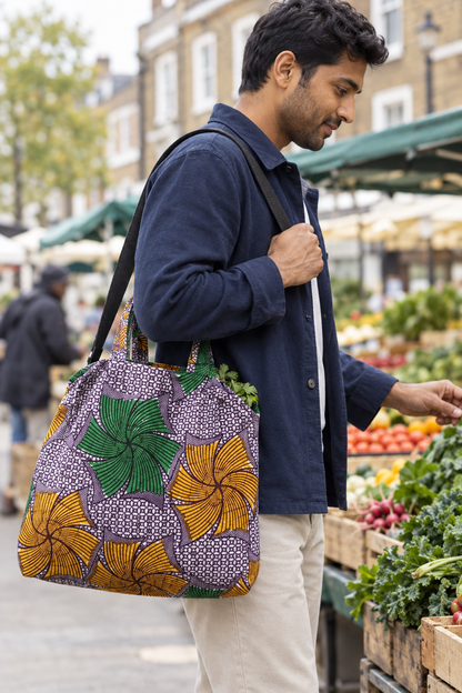 Market bag at a London produce market
